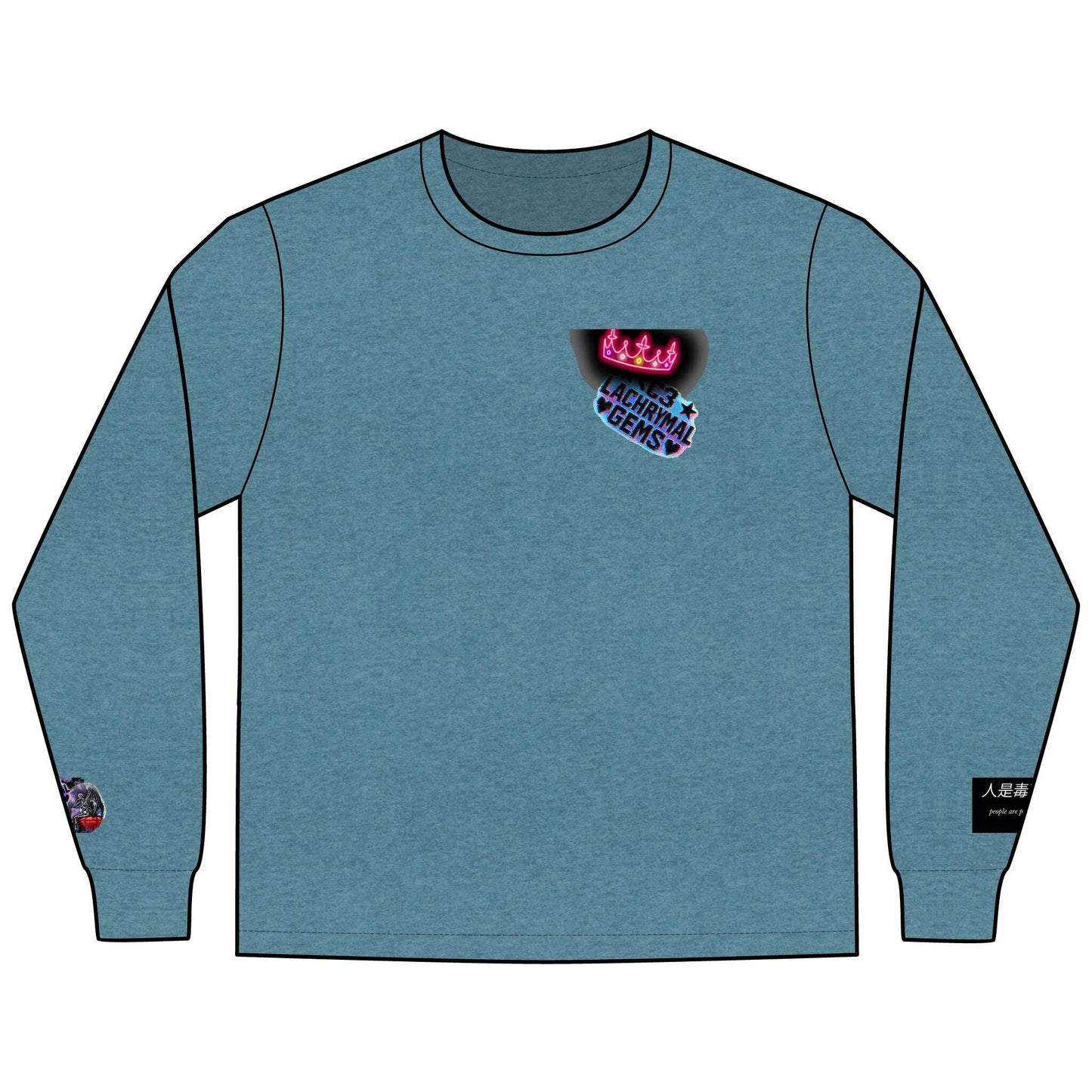 Love Lost Skeletons Long Sleeve | Emotional Vaporwave Shirt Lachrymal Gems
