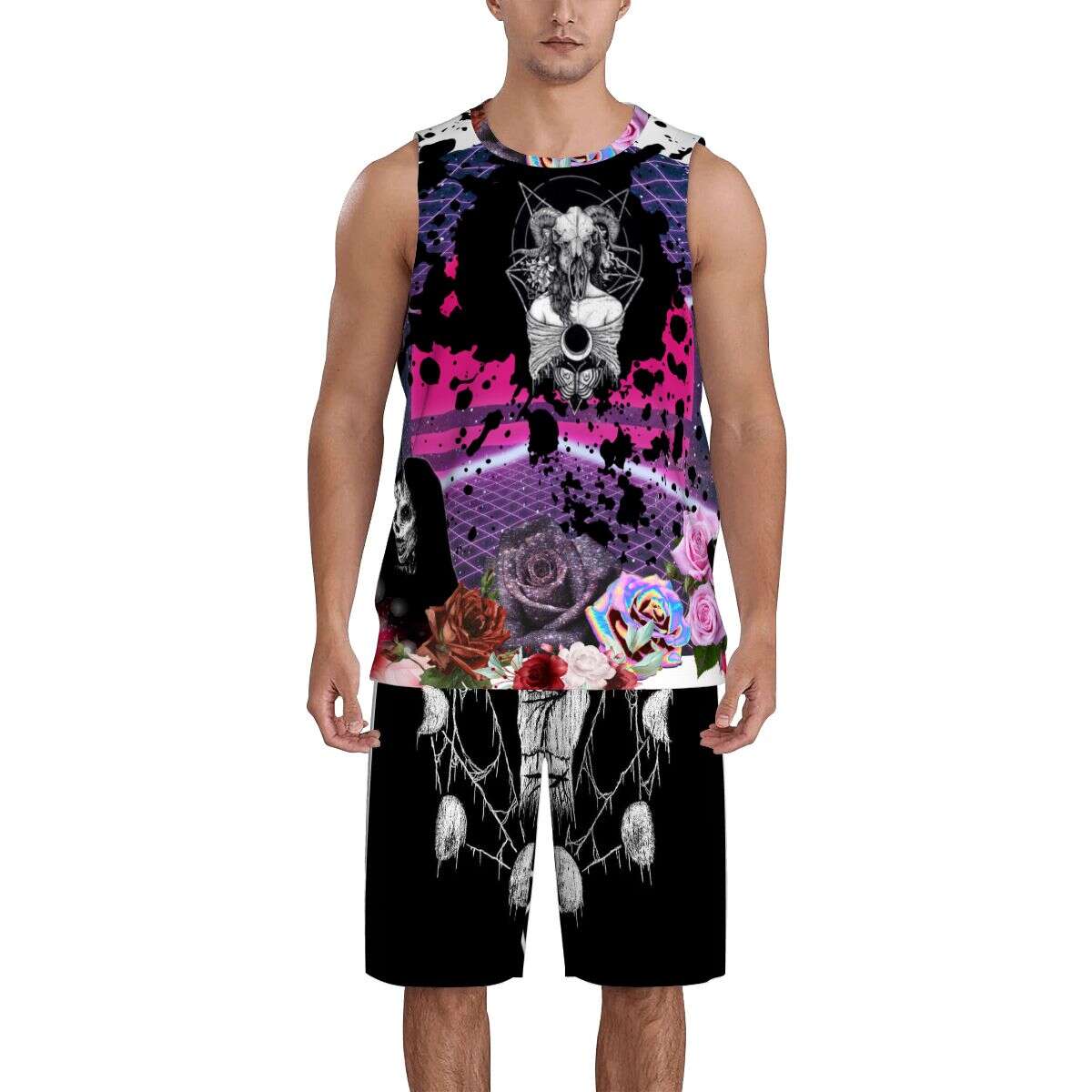 Men's Basketball Jersey (AOP) Crew Neck / S-Crew Neck / M-Crew Neck / L-Crew Neck / XL-Crew Neck / XXL-Crew Neck / 3XL-Crew Neck / 4XL-