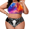 Plus Size High-Waisted Bikini Customized Services XL-2XL-3XL-4XL-