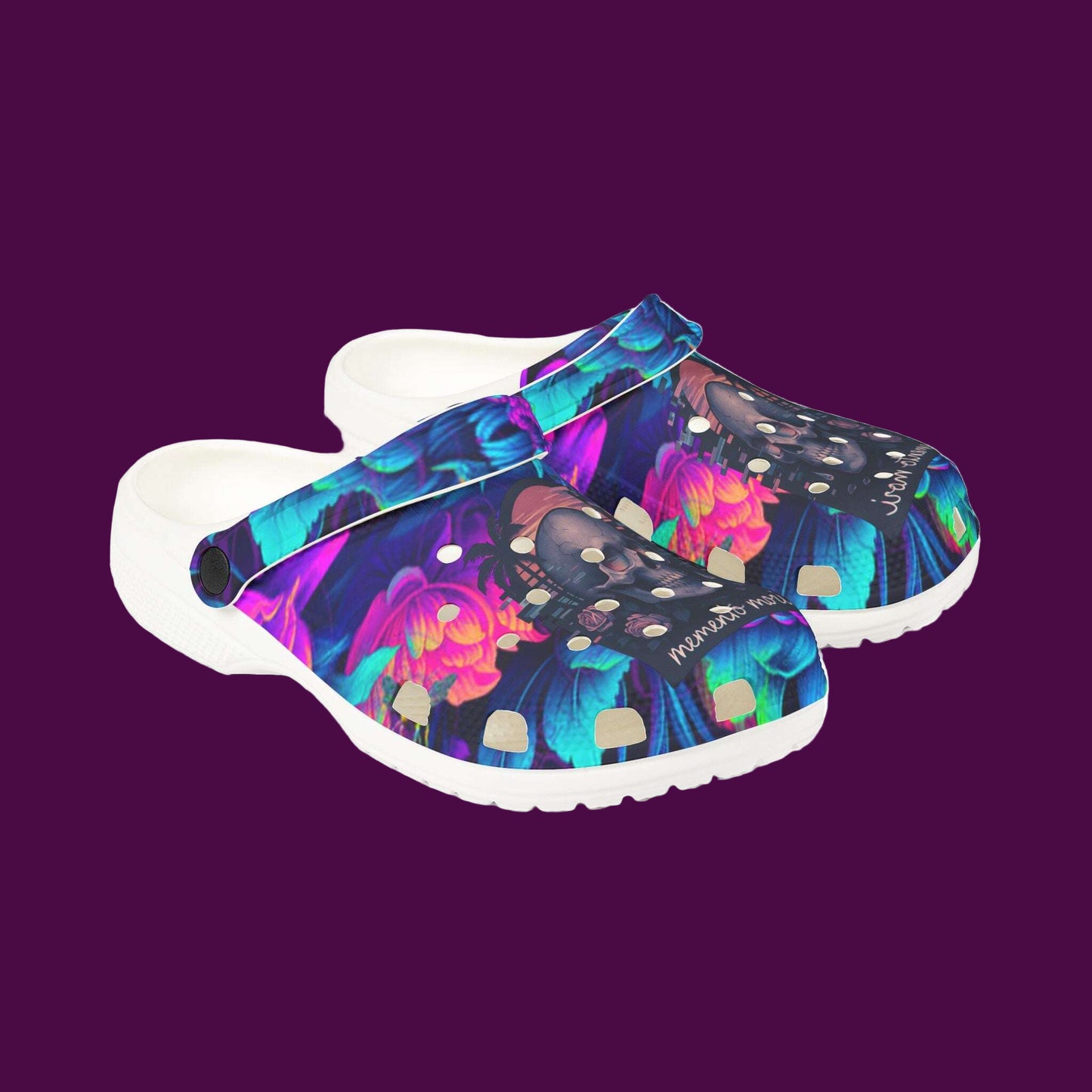 Vaporwave Memento Mori Skeleton Crocks Lachrymal Gems