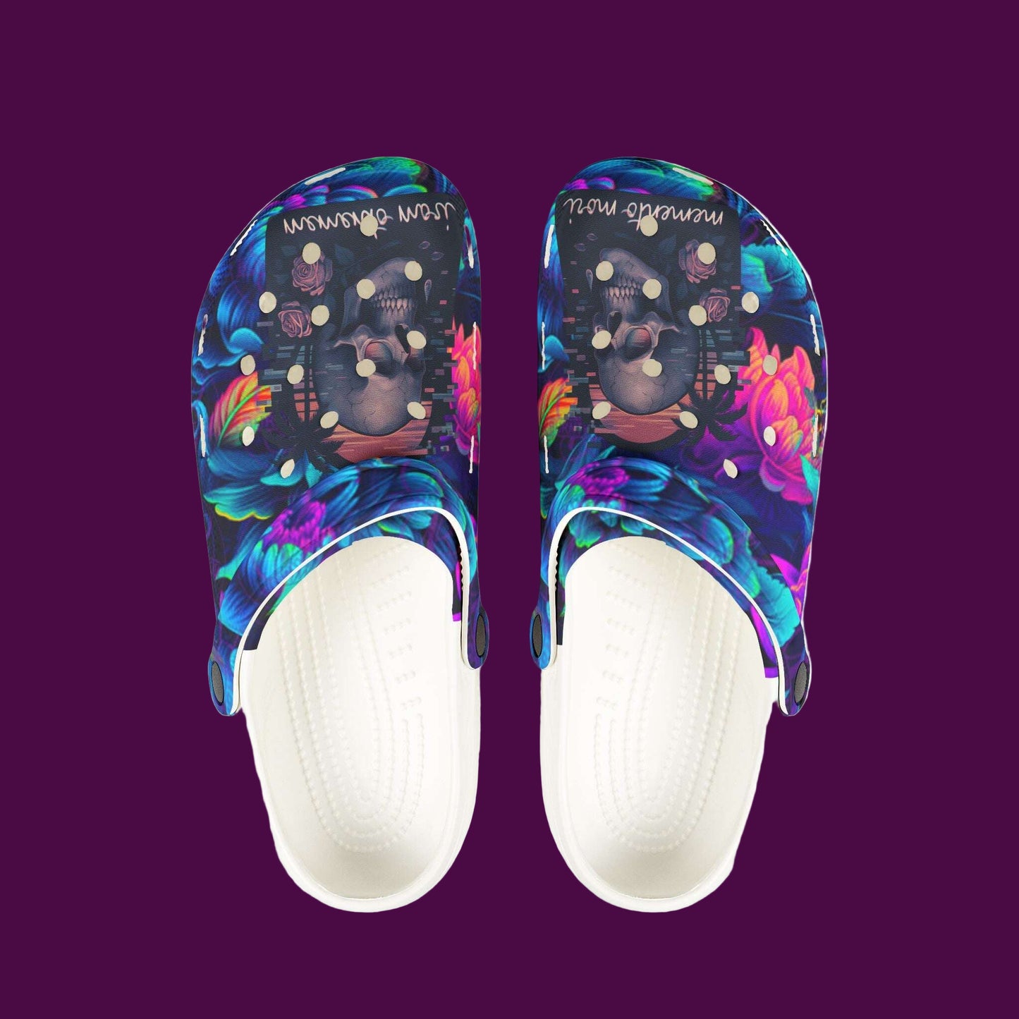 Vaporwave Memento Mori Skeleton Crocks Lachrymal Gems