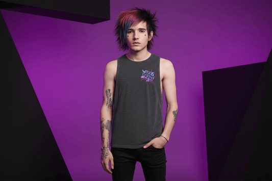 Vaporwave Neon Tank - Anti-Social Style Top Black Stone / XS-Black Stone / S-Black Stone / M-Black Stone / L-Black Stone / XL-Black Stone / 2XL-