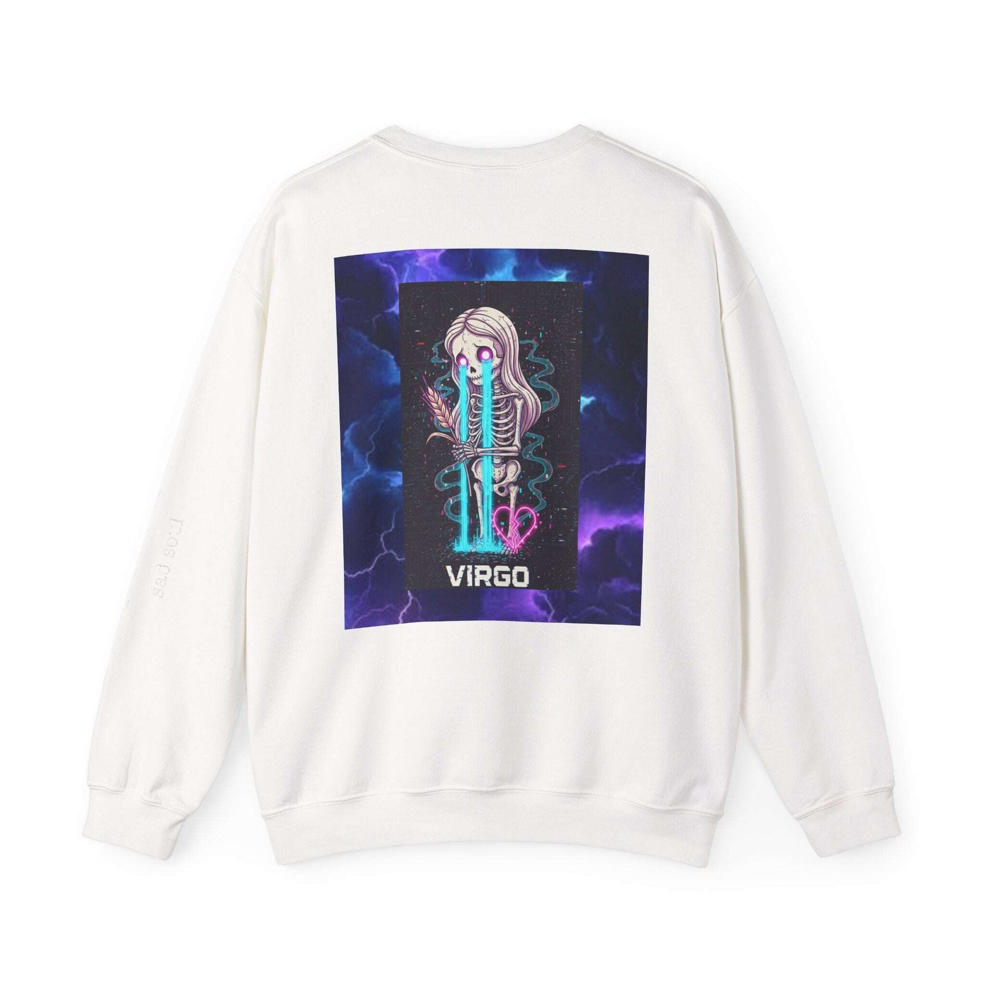 Virgo Sad Dark Zodiac Crewneck Sweatshirt — Lachrywave Aesthetic Printify