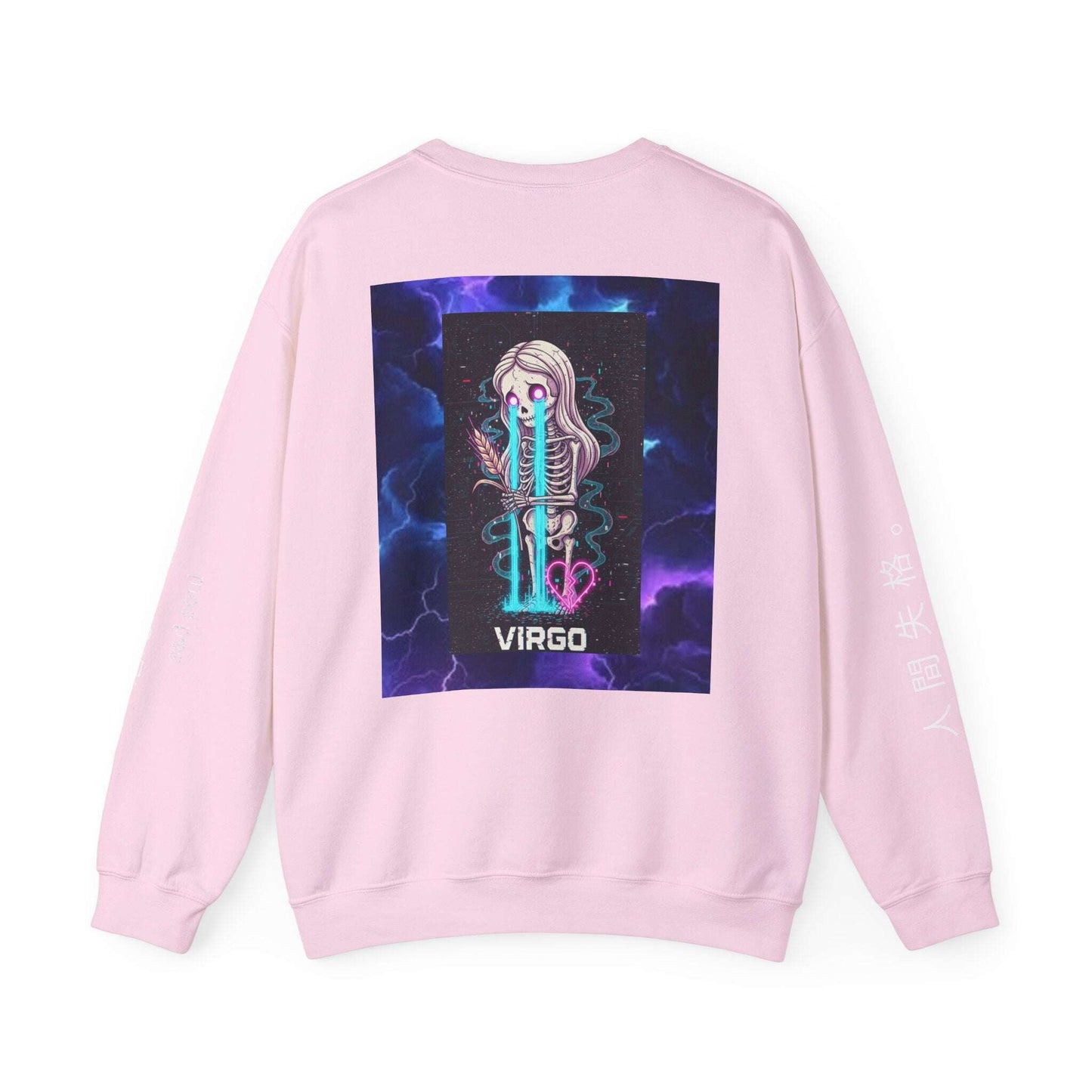 Virgo Sad Dark Zodiac Crewneck Sweatshirt — Lachrywave Aesthetic Printify
