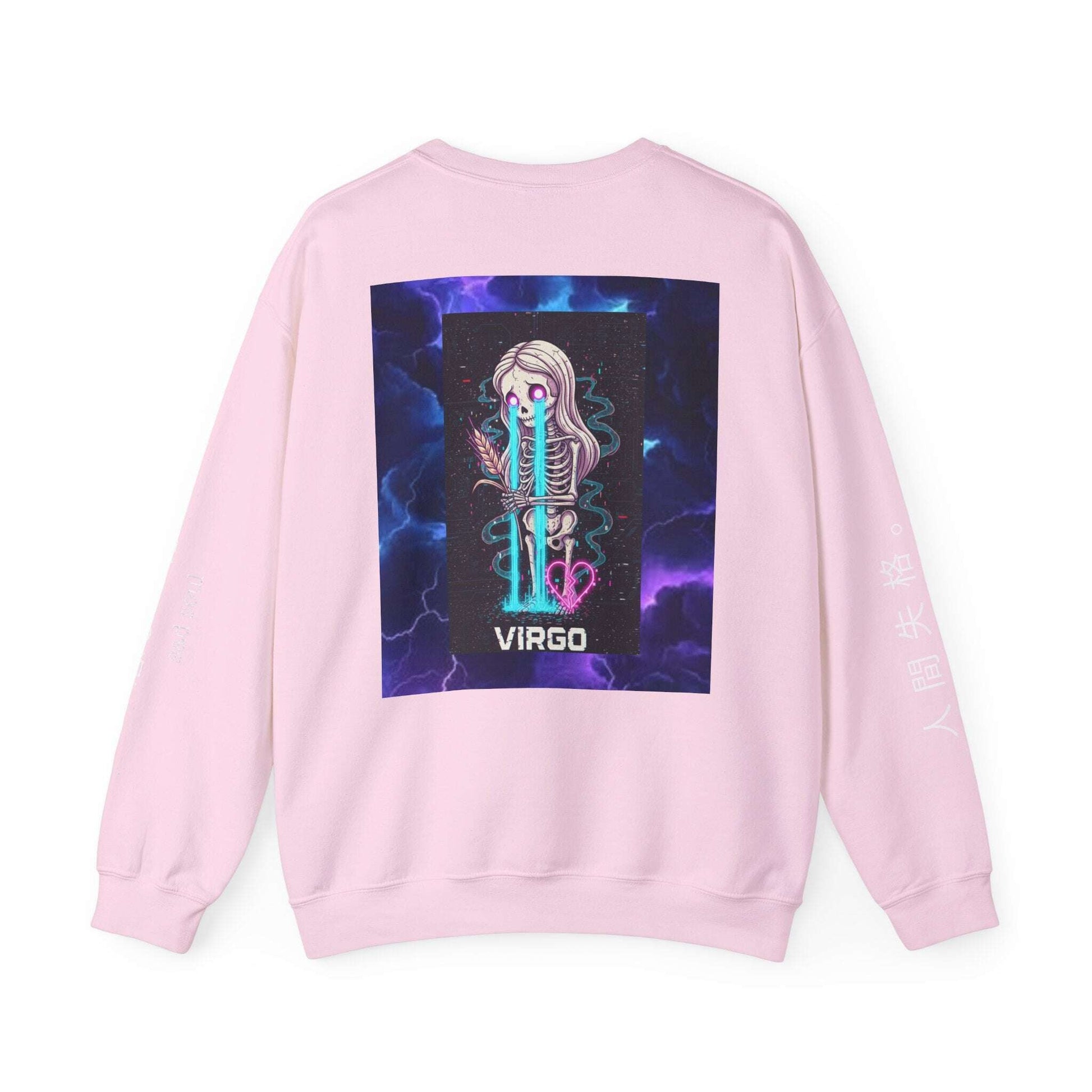 Virgo Sad Dark Zodiac Crewneck Sweatshirt — Lachrywave Aesthetic Printify