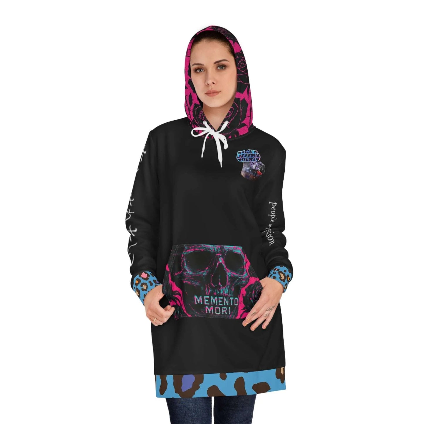 Women's Hoodie Dress (AOP) Lachrymal Gems
